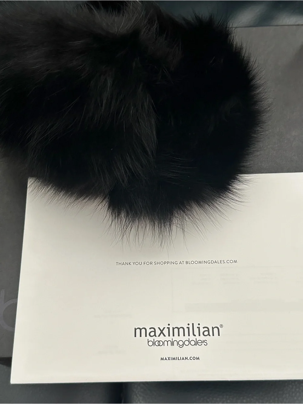 Maximillian Plush Black Genuine Fox Fur Ear Muffs - Women Accessories